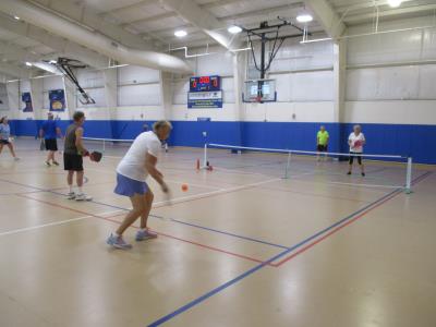 Pickleball Mixed Doubles competition at BYC's O'Donoghue Fieldhouse in Concord