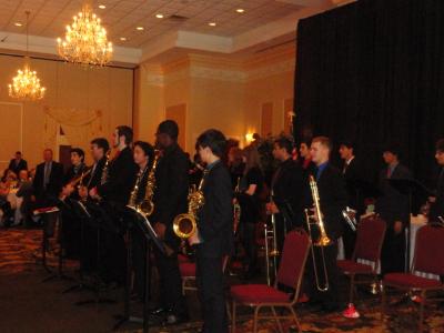 The Penncrest High School Senior Jazz Band performs at the 2013 Delaware County Centenarian Luncheon.