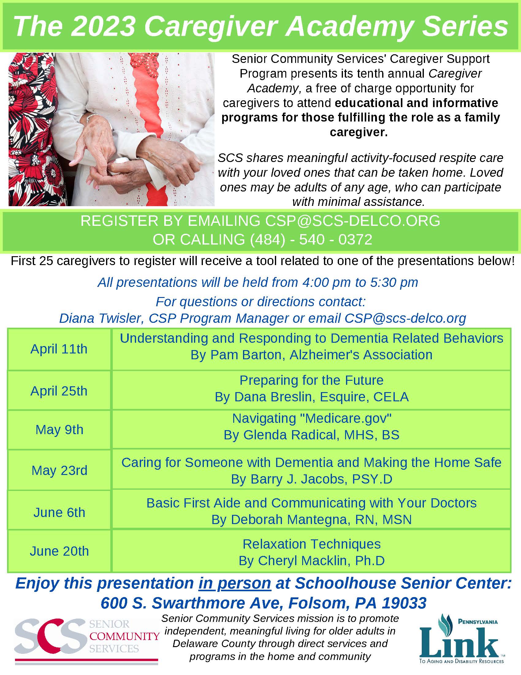 Flier of Caregiver Academy Series 