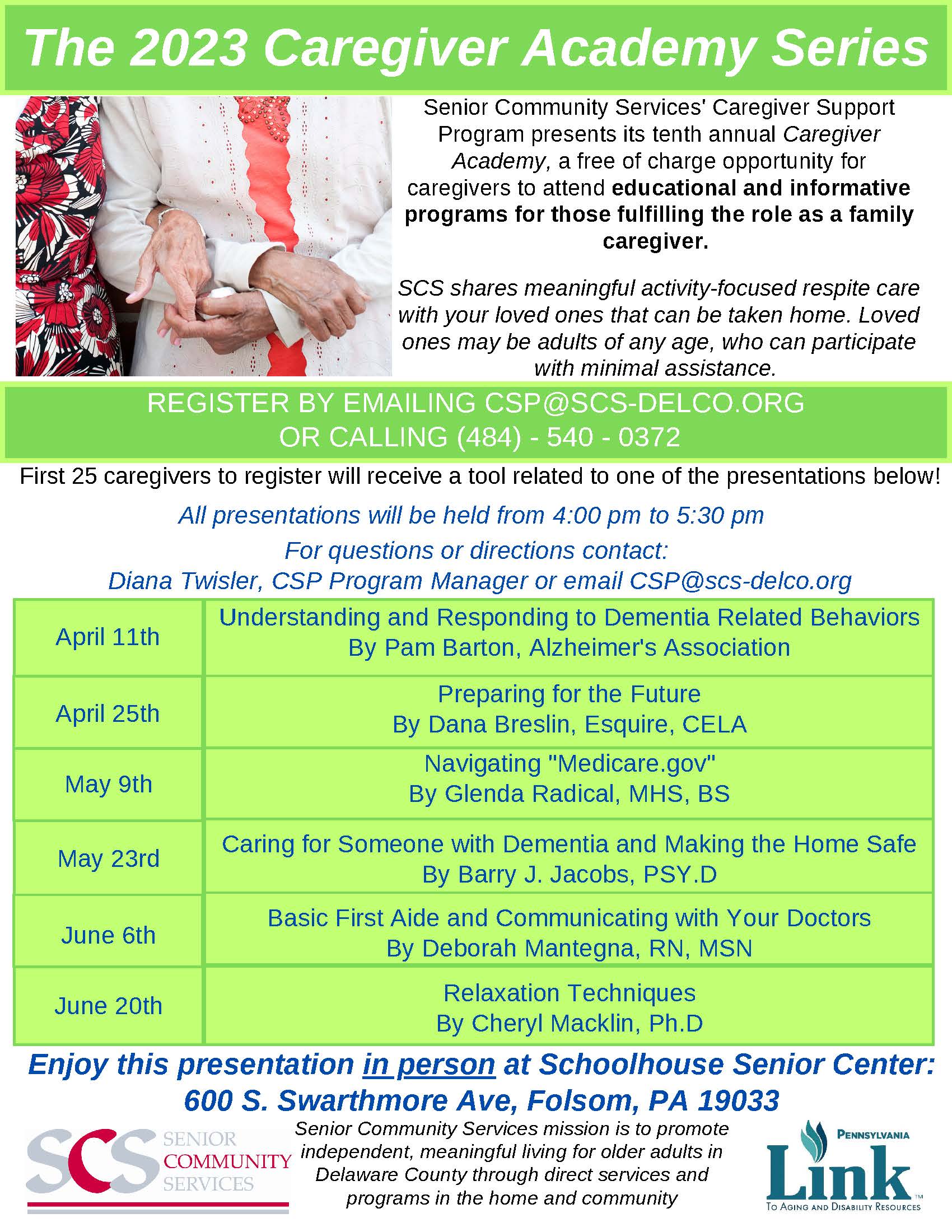 Flier of Caregiver Academy Series