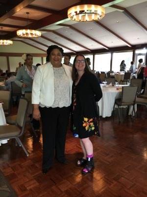 Sharisse Stanford (left), COSA's Housing Director, and Megan Bolin (right), Regional Housing Coordinator with Self-Determination Housing of PA