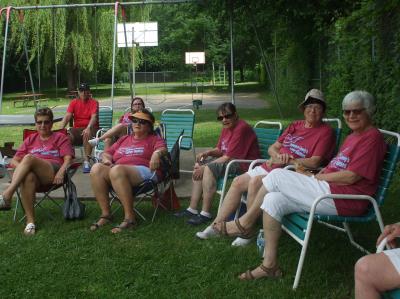  Seeking shade at Shuffleboard