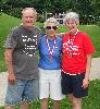 Horseshoe medalists: Matt Brady, Anne Shuster, and Janet Hammett