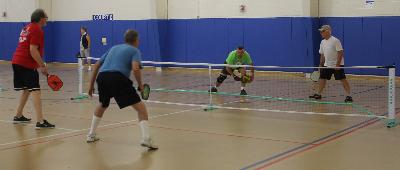 Men's Pickleball action