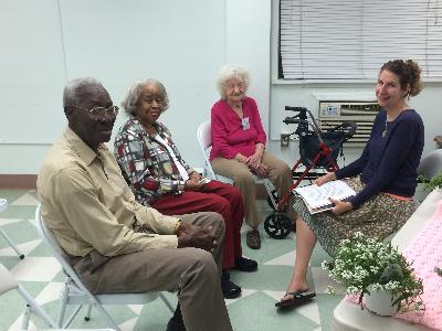 Care receivers participate in Storytelling at the Caregiver Academy 2015 Spring Series titled "Creative Tools for Caregiving."