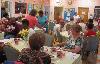 Guests enjoy a dinner on the final night of the Caregiver Academy.