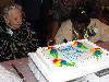 Marion Roth, of White Horse Village,who will turn 105 on November 11 and Nancy Fisher, of Manor Care Yeadon, who will turn 109 on December 23 with the birthday cake honoring all 2013 Delaware County centenarians.