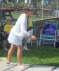 Jean Iannotti, 73, of Boothwyn, competes in Shuffleboard.