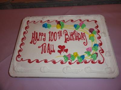 2015 Centenarian Birthday Cake