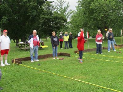 Bocce on a chilly day at Rose Tree Park?!* 