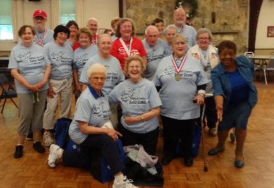 The Schoolhouse Center group at Wii Bowling