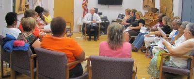 Caregivers hear Dr. Barry Jacobs discuss Dealing with Difficult Family Members.