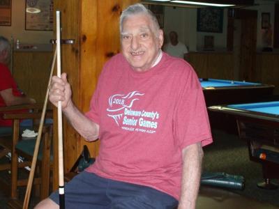 Tony Valerio waits his turn at Singles Billiards.