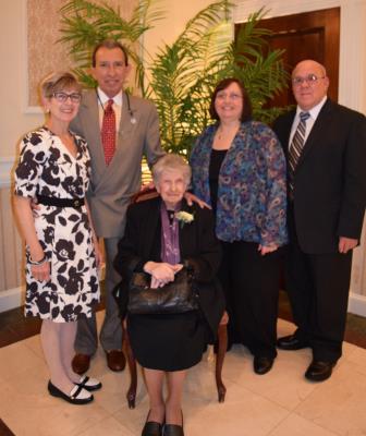 seated: Antoinette Fiore, of Secane, age 99 