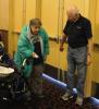 Taking a try at Wii Bowling-one of the many sporting events offered in the Delaware County Senior Games