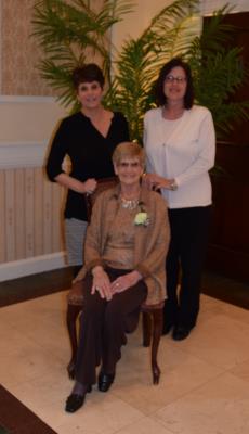 seated: Mae Verga, age 103