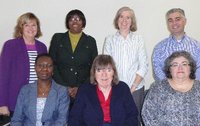 Link Partners: Bottom row (left to right)
Margaret Stevens, Crozer Keystone Health System; Lynn Prendergast-Gibbs, Freedom Valley Disability Center; Marie Bonita,Delaware County Office of Services for the Aging (COSA)
Top row (left to right) 
Joanna Geiger, Delaware County Aging and Disability Resource Center Coordinator; Trindy Grundy, Senior Community Services and APPRISE; Mary Vilter, Regional Housing Coordinator; Mike Boyer, Mercy LIFE 